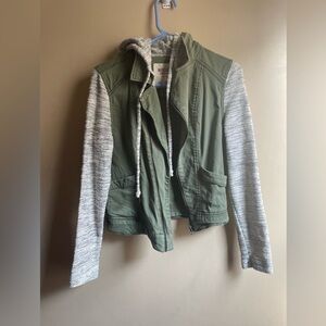 Mossimo Supply Hoodie Jacket size S Army green